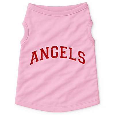 Vintage Angels Sports Name Athletic Text Arch Gift Doggie Tank