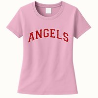 Vintage Angels Sports Name Athletic Text Arch Gift Womens T-Shirt
