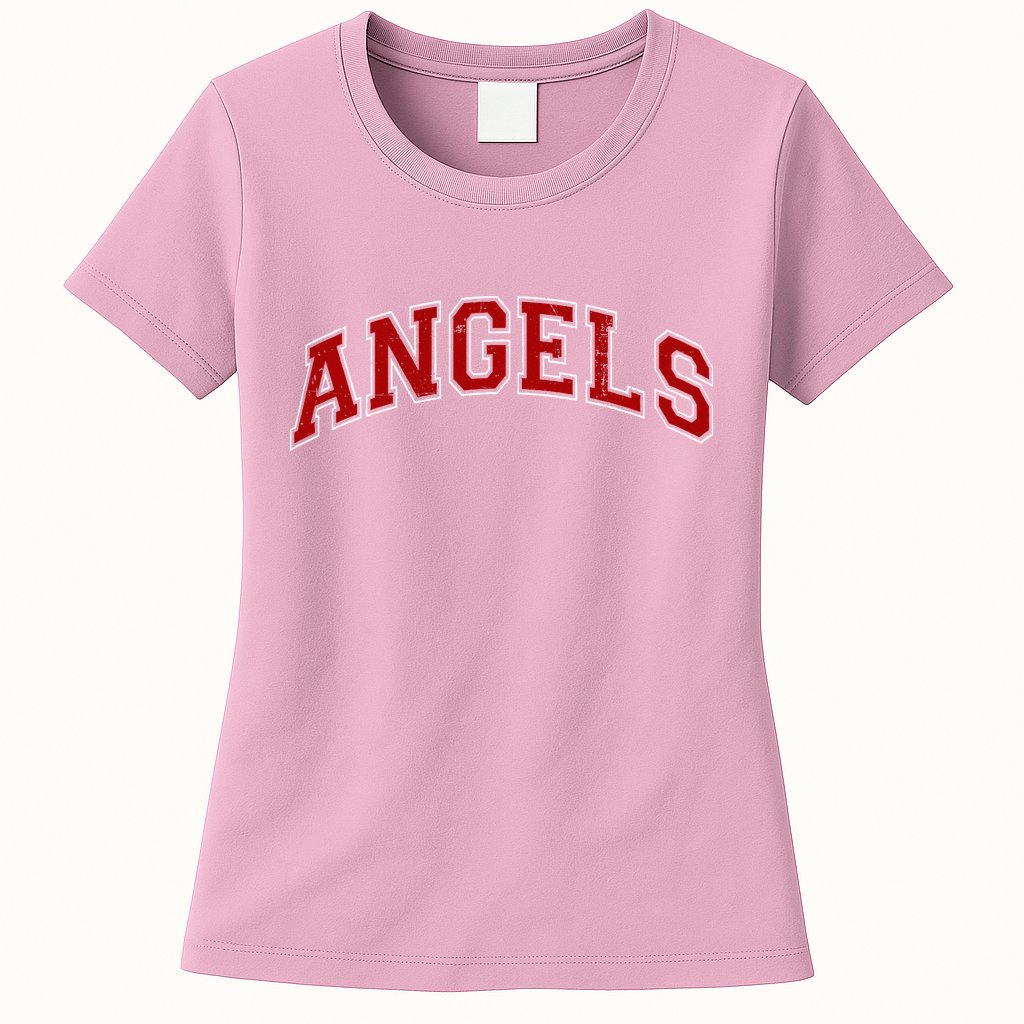 Vintage Angels Sports Name Athletic Text Arch Gift Womens T-Shirt