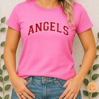 Vintage Angels Sports Name Athletic Text Arch Gift Womens T-Shirt