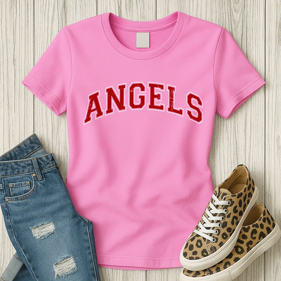 Vintage Angels Sports Name Athletic Text Arch Gift Womens T-Shirt
