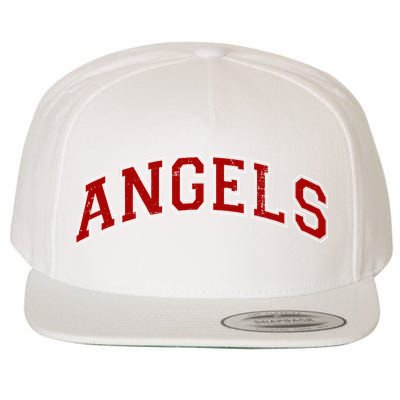 Vintage Angels Sports Name Athletic Text Arch Gift Wool Snapback Cap
