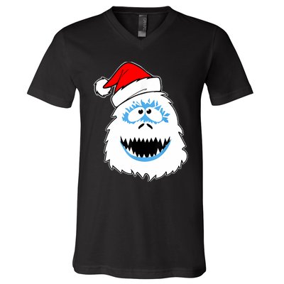 Vintage Abominable Snowman Bigfoot Yeti Christmas V-Neck T-Shirt