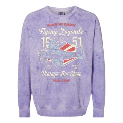 Vintage Air Show Aircraft Show Colorblast Crewneck Sweatshirt