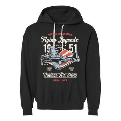 Vintage Air Show Aircraft Show Garment-Dyed Fleece Hoodie