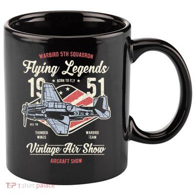 Vintage Air Show Aircraft Show 11oz C Handle Ceramic Mug