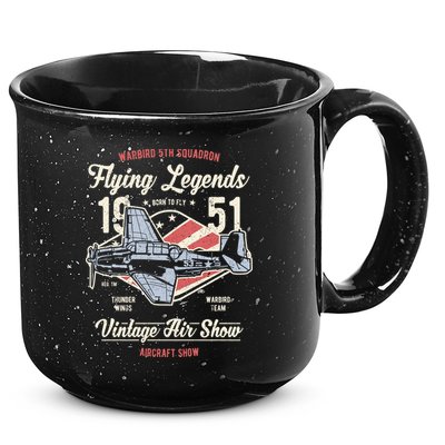 Vintage Air Show Aircraft Show 15oz Campfire Ceramic Mug