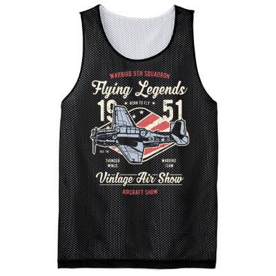 Vintage Air Show Aircraft Show Mesh Reversible Basketball Jersey Tank