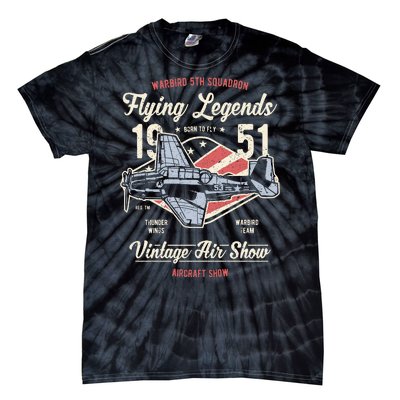 Vintage Air Show Aircraft Show Tie-Dye T-Shirt