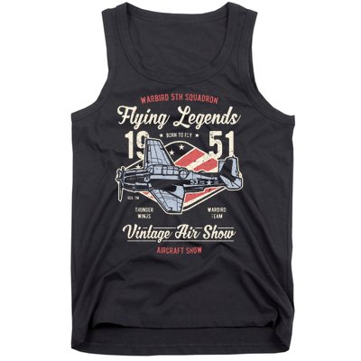 Vintage Air Show Aircraft Show Tank Top