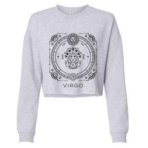 Virgo Astrology Sign Funny Gift Astrological Zodiac Sun Sign Gift Cropped Pullover Crew