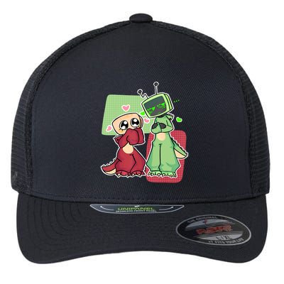 Vee And Shelly From Dandy's World for Boys and Girls 2025  Flexfit Unipanel Trucker Cap