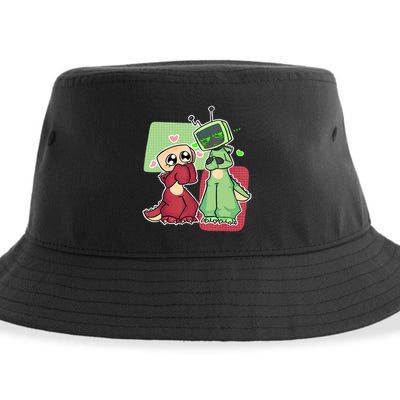 Vee And Shelly From Dandy's World for Boys and Girls 2025  Sustainable Bucket Hat