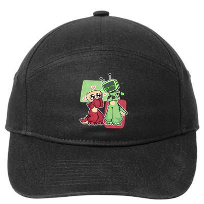 Vee And Shelly From Dandy's World for Boys and Girls 2025  7-Panel Snapback Hat