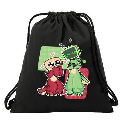 Vee And Shelly From Dandy's World for Boys and Girls 2025  Drawstring Bag