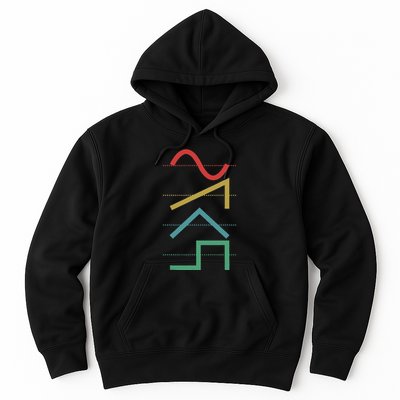 Vintage Analog Synthesizer Techno Waveform Synth Nerd Hoodie