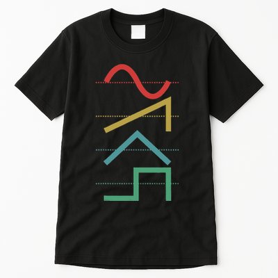 Vintage Analog Synthesizer Techno Waveform Synth Nerd Tall T-Shirt