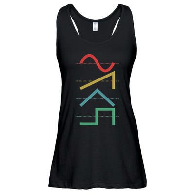Vintage Analog Synthesizer Techno Waveform Synth Nerd Ladies Essential Flowy Tank
