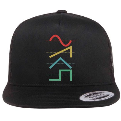 Vintage Analog Synthesizer Techno Waveform Synth Nerd Flatbill Hat