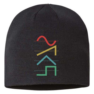 Vintage Analog Synthesizer Techno Waveform Synth Nerd Sustainable Beanie