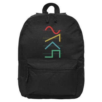 Vintage Analog Synthesizer Techno Waveform Synth Nerd 16 in Basic Backpack