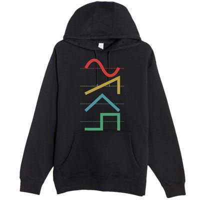 Vintage Analog Synthesizer Techno Waveform Synth Nerd Premium Pullover Hoodie