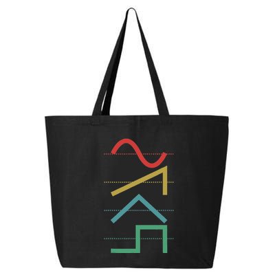 Vintage Analog Synthesizer Techno Waveform Synth Nerd 25L Jumbo Tote