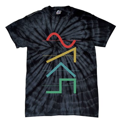 Vintage Analog Synthesizer Techno Waveform Synth Nerd Tie-Dye T-Shirt