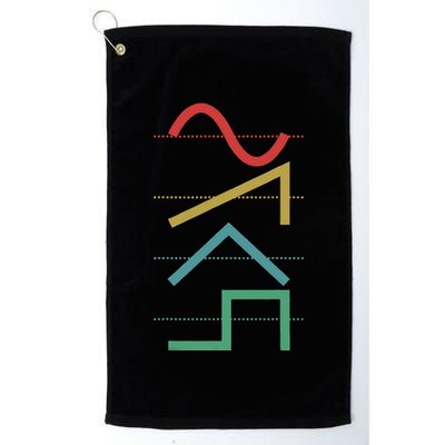 Vintage Analog Synthesizer Techno Waveform Synth Nerd Golf Towel