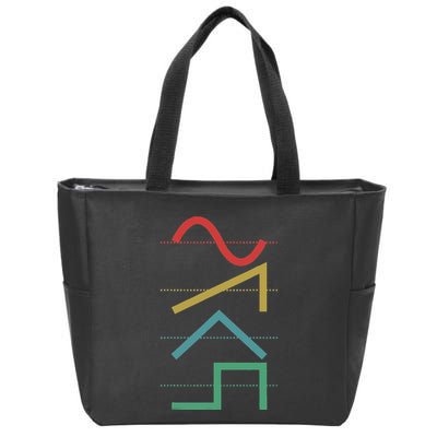 Vintage Analog Synthesizer Techno Waveform Synth Nerd Zip Tote Bag