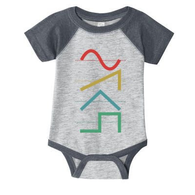 Vintage Analog Synthesizer Techno Waveform Synth Nerd Infant Baby Jersey Bodysuit