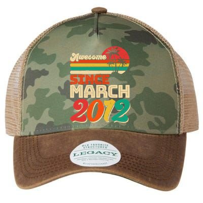 Please Delete! Vintage Awesome Since March 2012 Ten 10 Year Old Birthday Legacy Tie Dye Trucker Hat