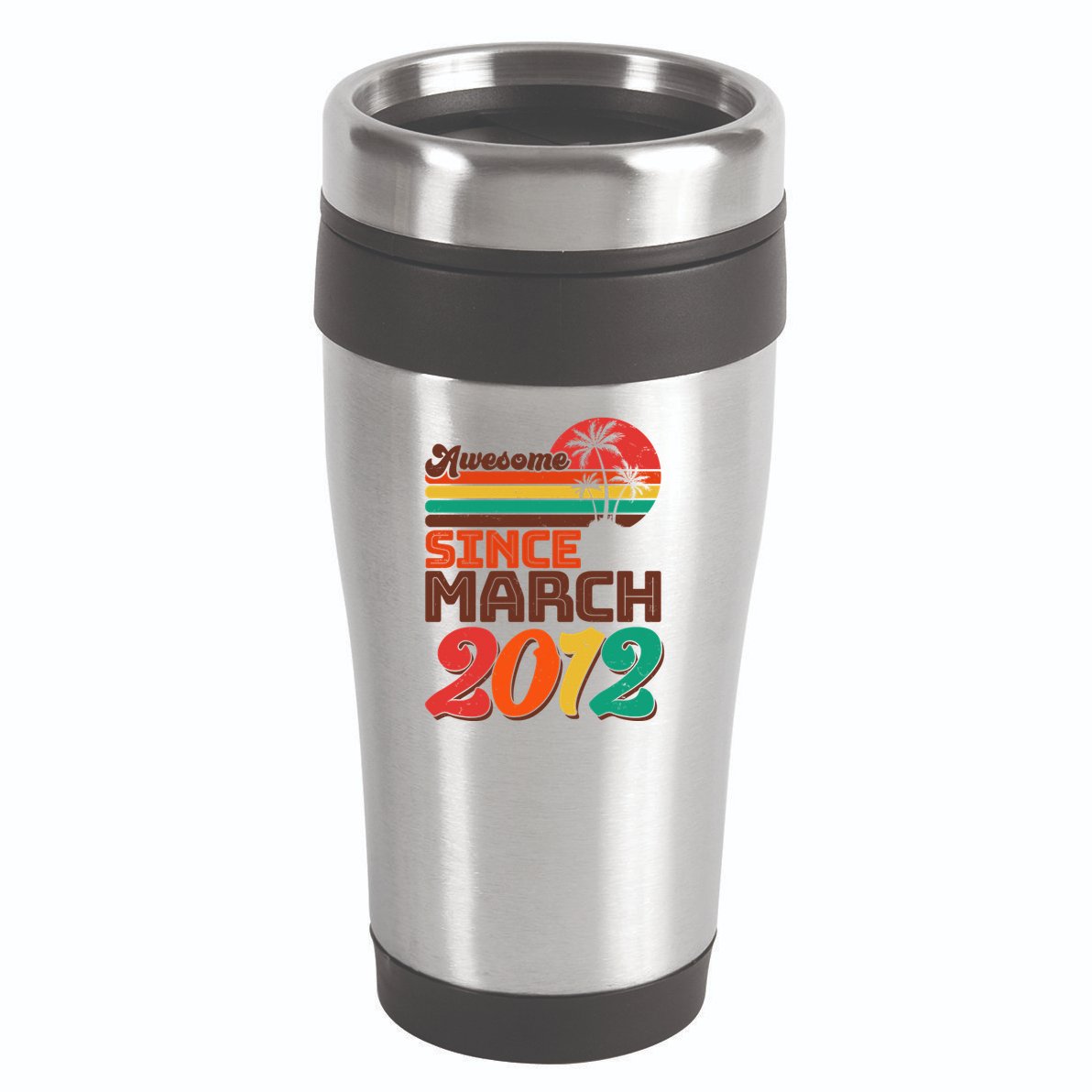 Please Delete! Vintage Awesome Since March 2012 Ten 10 Year Old Birthday 16oz Travel Tumbler