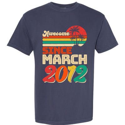 Please Delete! Vintage Awesome Since March 2012 Ten 10 Year Old Birthday Garment-Dyed Heavyweight T-Shirt