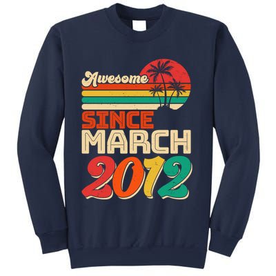 Please Delete! Vintage Awesome Since March 2012 Ten 10 Year Old Birthday Sweatshirt