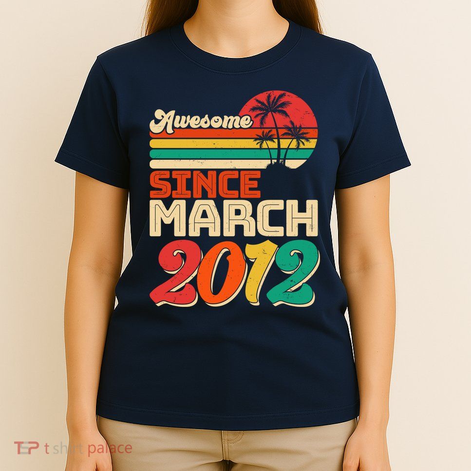 Please Delete! Vintage Awesome Since March 2012 Ten 10 Year Old Birthday T-Shirt