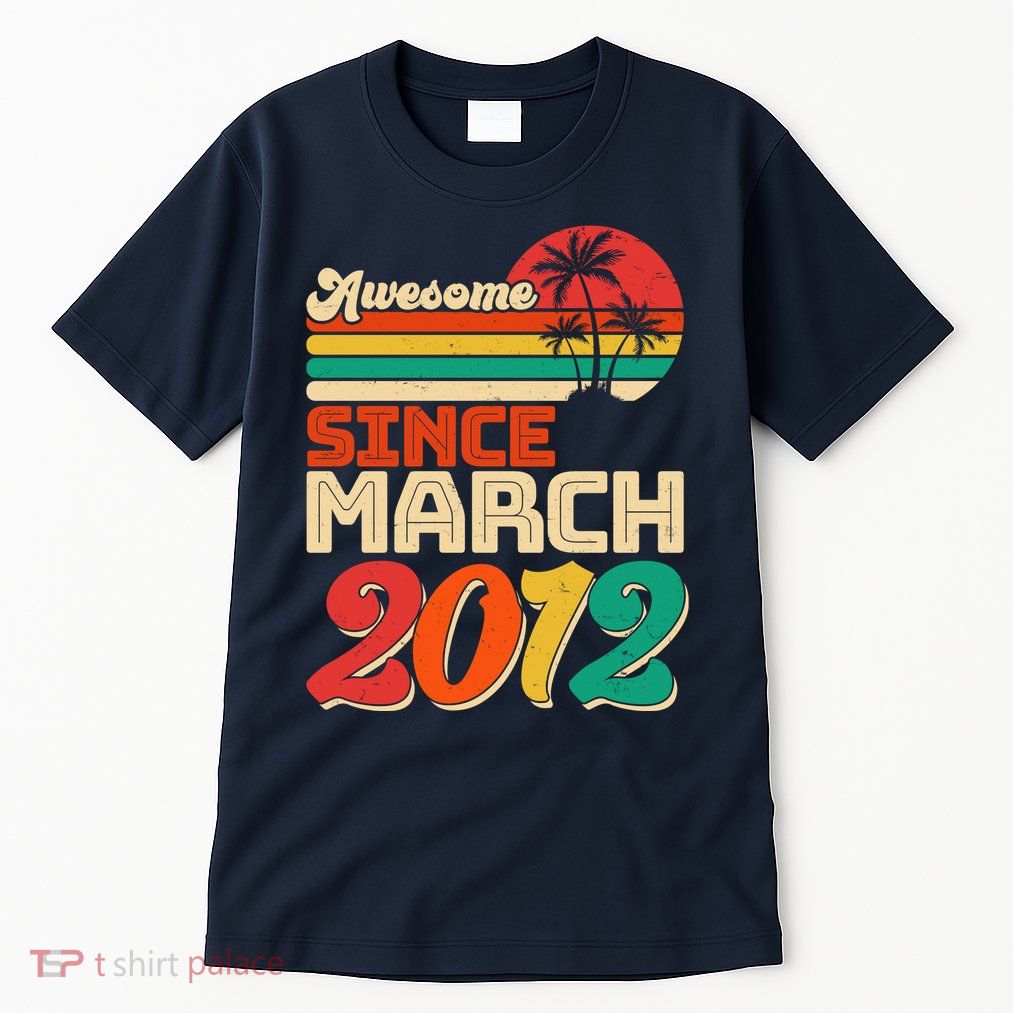 Please Delete! Vintage Awesome Since March 2012 Ten 10 Year Old Birthday Tall T-Shirt
