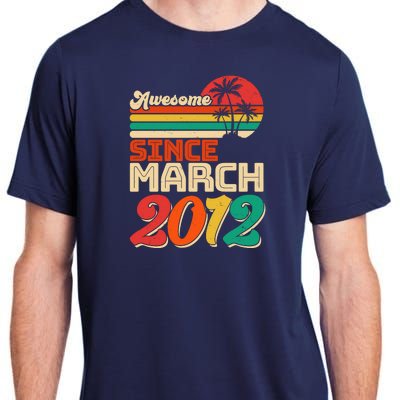 Please Delete! Vintage Awesome Since March 2012 Ten 10 Year Old Birthday Adult ChromaSoft Performance T-Shirt