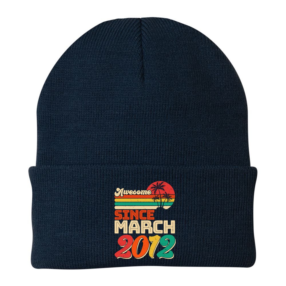 Please Delete! Vintage Awesome Since March 2012 Ten 10 Year Old Birthday Beanie