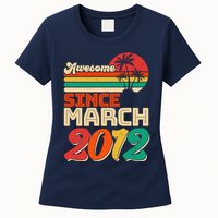 Please Delete! Vintage Awesome Since March 2012 Ten 10 Year Old Birthday Womens T-Shirt