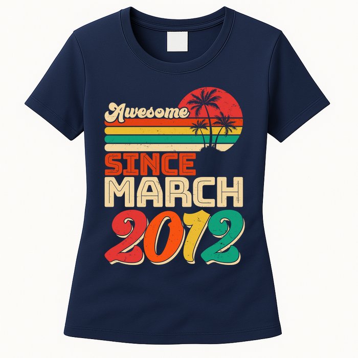 Please Delete! Vintage Awesome Since March 2012 Ten 10 Year Old Birthday Womens T-Shirt