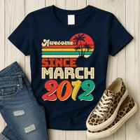 Please Delete! Vintage Awesome Since March 2012 Ten 10 Year Old Birthday Womens T-Shirt