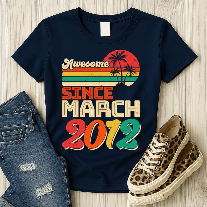 Please Delete! Vintage Awesome Since March 2012 Ten 10 Year Old Birthday Womens T-Shirt