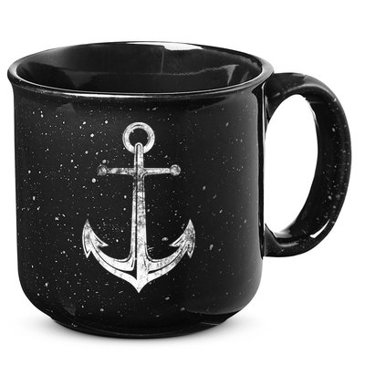 Vintage Anchor Summer Sailing Design 15oz Campfire Ceramic Mug