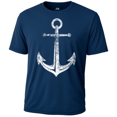Vintage Anchor Summer Sailing Design Performance Shirt