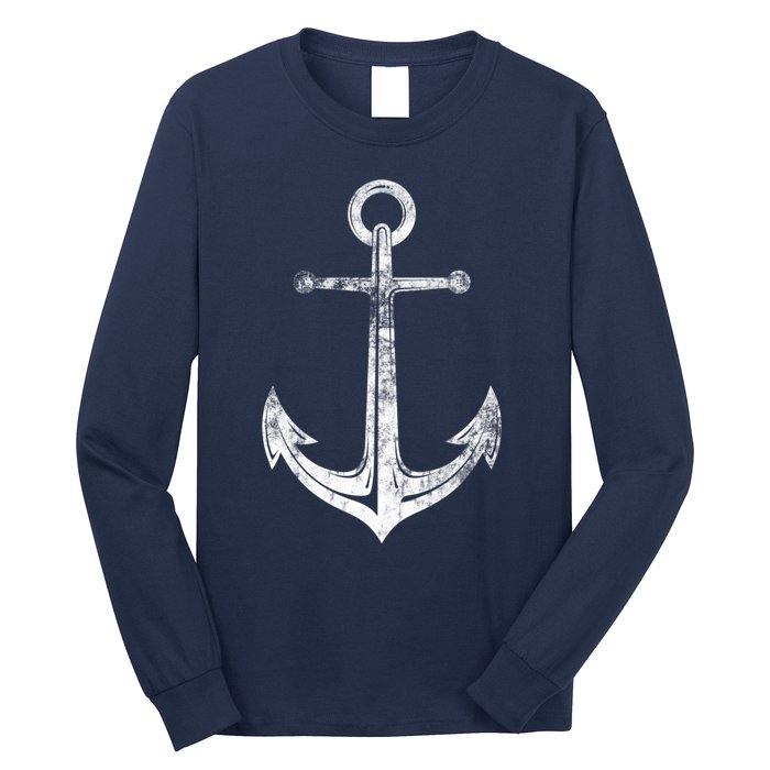 Vintage Anchor Summer Sailing Design Long Sleeve Shirt