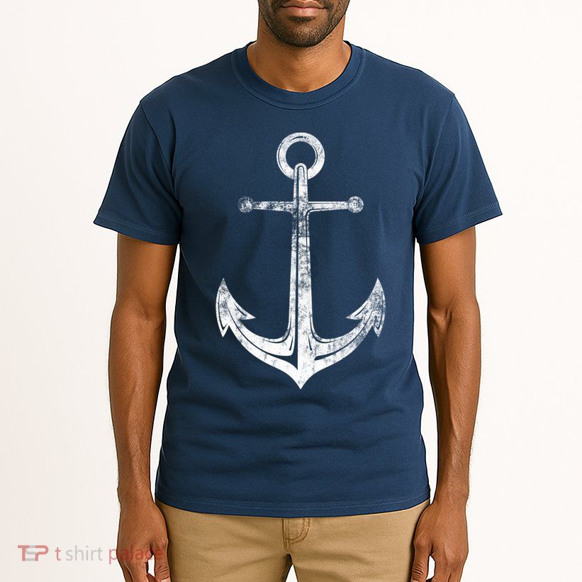 Vintage Anchor Summer Sailing Design Tall T-Shirt