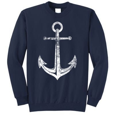 Vintage Anchor Summer Sailing Design Tall Sweatshirt