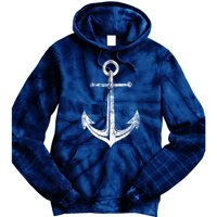 Vintage Anchor Summer Sailing Design Tie Dye Hoodie