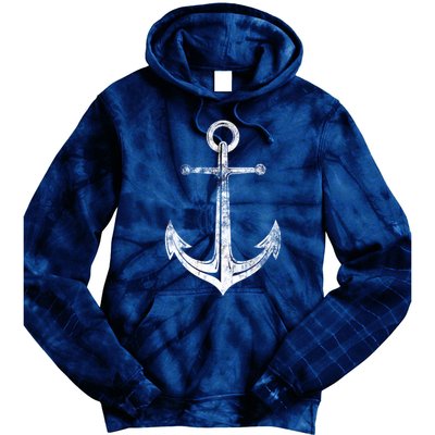 Vintage Anchor Summer Sailing Design Tie Dye Hoodie